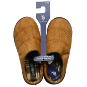 Wholesale - U.S. POLO ASSN. MEN'S BROWN SLIPPERS, UPC: 662239088084
